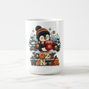 Sign Retro Penguin Cosy Winter Mug