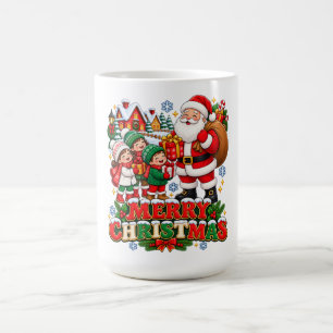 Sign Retro Santa Magic Kids Christmas Mug