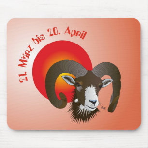 sign Widder Mauspad Mouse Pad