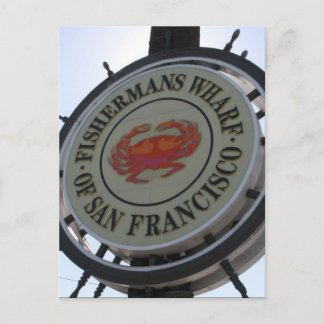 signage wharf postcard