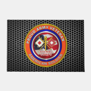 Signal Corps Veteran Doormat