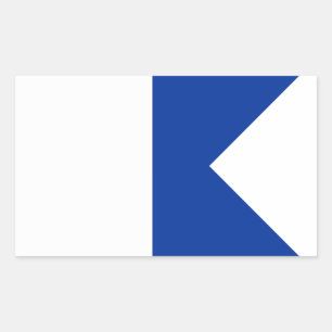 Signal flag Alpha Rectangular Sticker