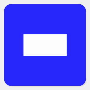Signal Flag Letter P (Papa) Square Sticker