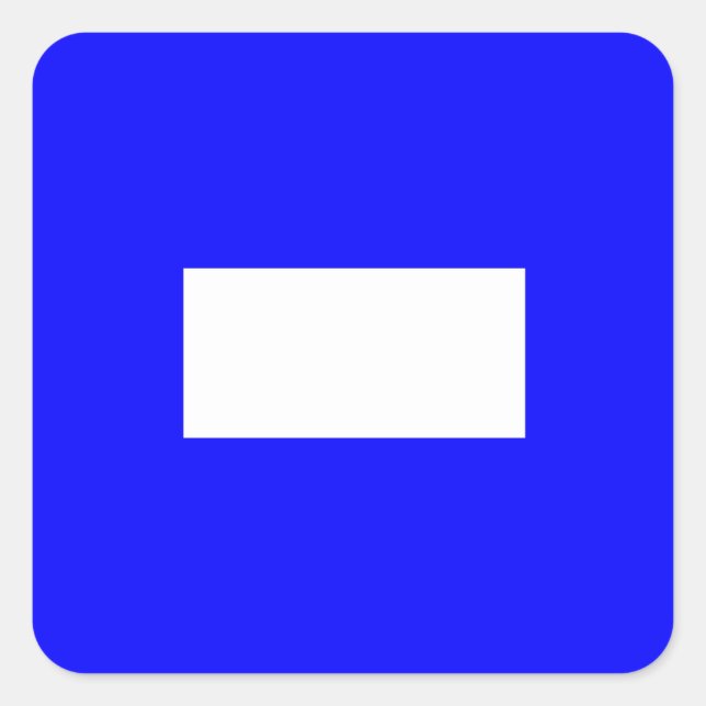 Signal Flag Letter P (Papa) Square Sticker (Front)
