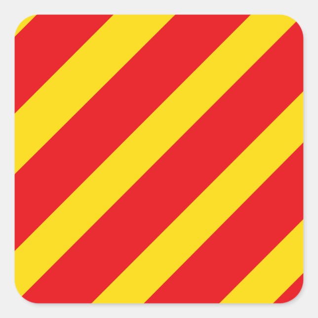 Signal Flag Letter Y Square Sticker (Front)
