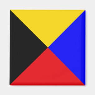 Signal Flag Letter Z (Zulu) Magnet