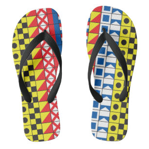 Signal Flags pattern_I Love To Sail Jandals