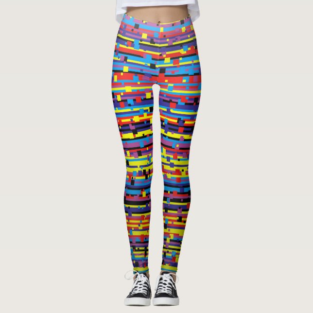 Signal Loss Noise Pattern Leggings (Front)