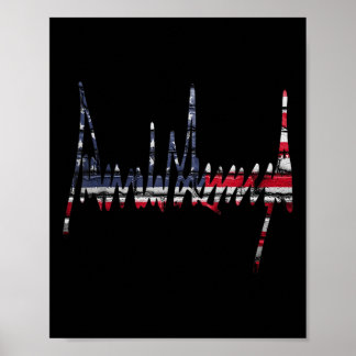 Signature 2024 President Patriotic American Flag U Poster
