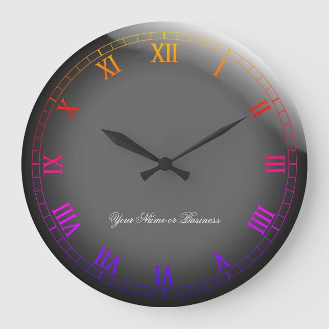 Signature 3D-Style Classic Roman Ipanumbers Large Clock (Front)