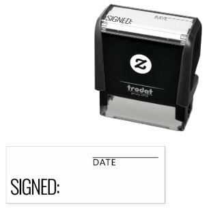Signature and Date Custom Self-Inking Stamp
