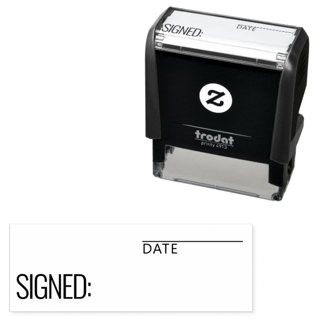 Signature and Date Custom Self-Inking Stamp (In Situ)