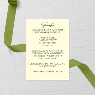Signature Calligraphy Wedding Enclosure Card
