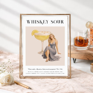 Signature Cocktail   Aquarius Zodiac Birthday Invitation