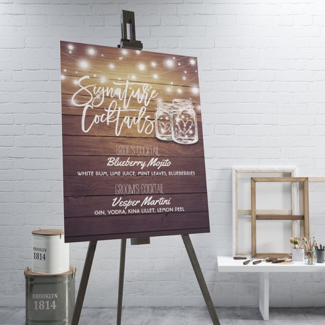 Signature Cocktail Drink Menu Wedding Decor Sign (Creator Uploaded)