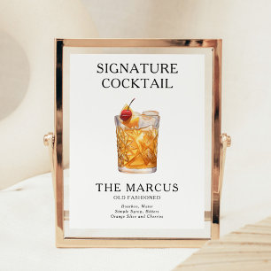Signature Cocktail Menu Poster