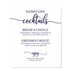 Signature Cocktails Chic Navy Blue Wedding Sign