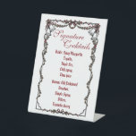 Signature Cocktails Pedestal Sign<br><div class="desc">Signature cocktails sign to match your theme</div>