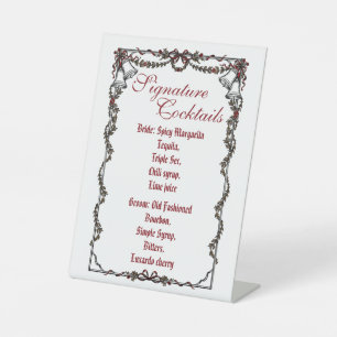 Signature Cocktails Pedestal Sign