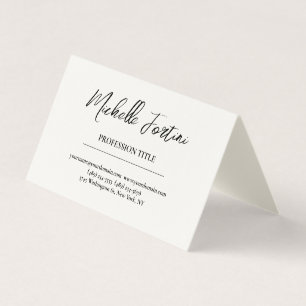 Signature Cream Elegant Plain Simple Minimalist Business Card