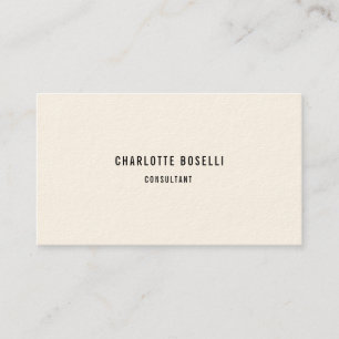 Signature Cream Minimalist Elegant Professional Business Card