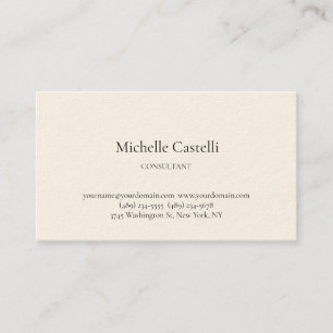 Signature Cream Professional Unique Classical Business Card