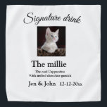 Signature drink add pet photo name date year text  bandana<br><div class="desc">Animal lover design</div>