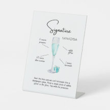 Signature Drink Recipe Bar Sign | Mimosa Cocktail