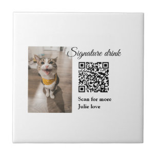 Signature drink scan QR code add pet photo name Tile