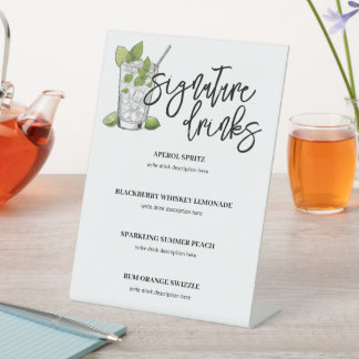 Signature Drinks Bar Sign