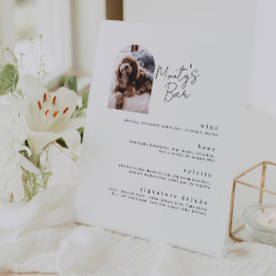 Signature Drinks Pet Bar Menu Pedestal Sign