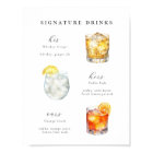Signature Drinks Wedding Cocktails Poster