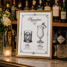 Signature Drinks Wedding His and Hers