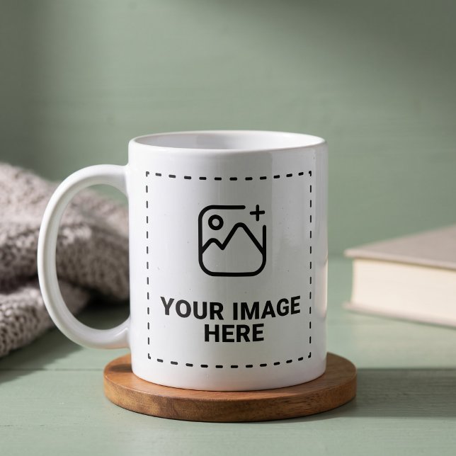 Signature Favourite Photo Design Coffee Mug (Simulated mug on table)