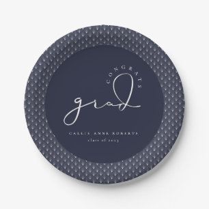 Signature Grad Script Paper Plates