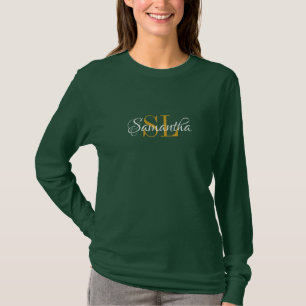 Signature Green, Monogrammed Name, Personalized T-Shirt
