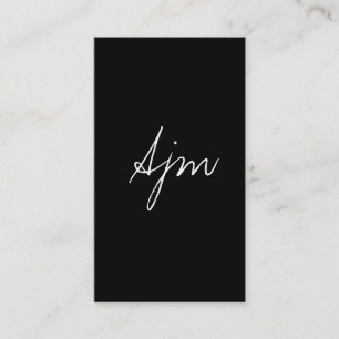 Signature Monogram 2 / Bokeh (golden) Business Card