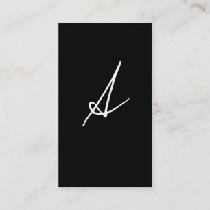 Signature Monogram / Black & White Business Card