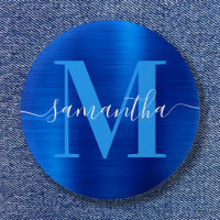 Signature Monogram Royal Blue Foil