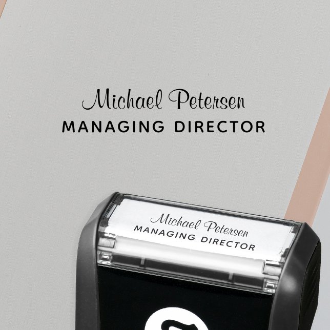 Signature name job title personalized self-inking stamp (Creator Uploaded)