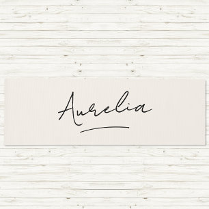 Signature Name Simple Minimal Modern Yoga Mat