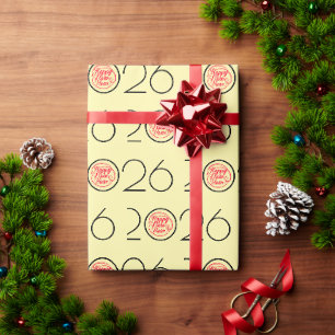 Signature New Year Emblem Wrapping Paper