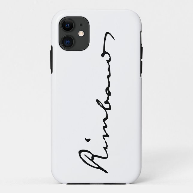 Signature of Arthur Rimbaud Case-Mate iPhone Case (Back)