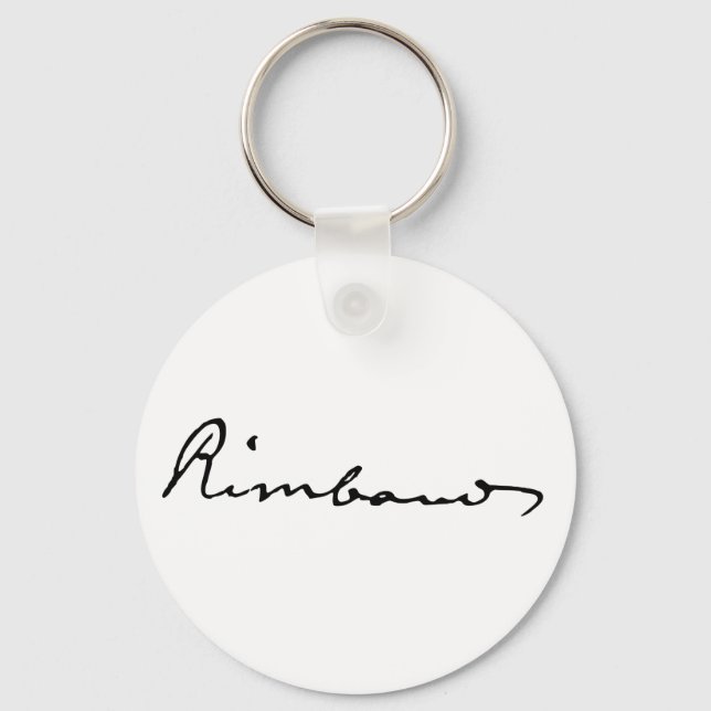 Signature of Arthur Rimbaud Key Ring (Front)