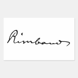 Signature of Arthur Rimbaud Rectangular Sticker