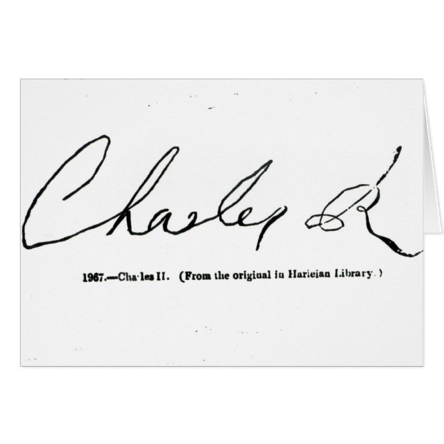 Signature of Charles II (Front Horizontal)