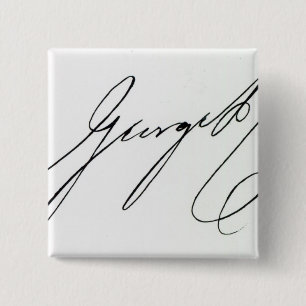 Signature of George IV 15 Cm Square Badge