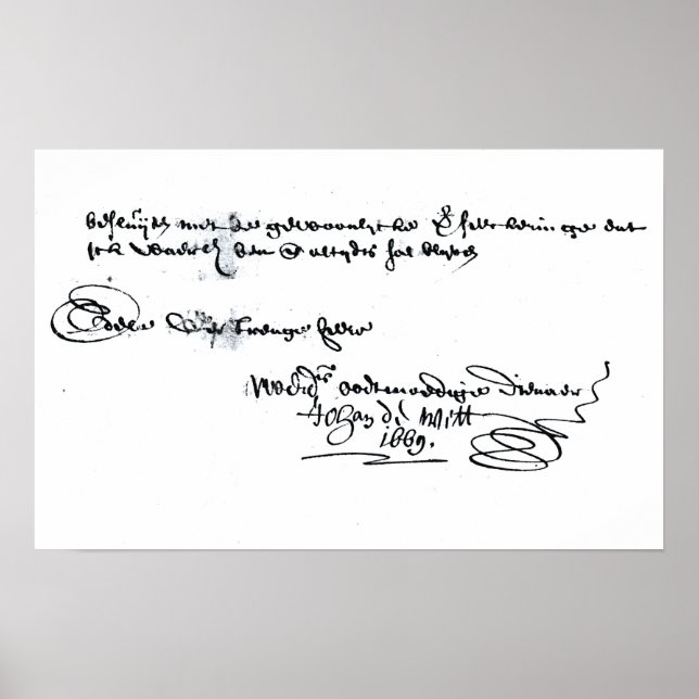 Signature of Johan de Witt Poster (Front)