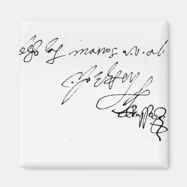 Signature of Lady Jane Grey Magnet (Front)
