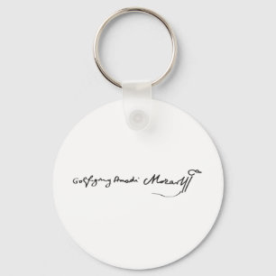Signature of Musician Wolfgang Amadeus Mozart Key Ring